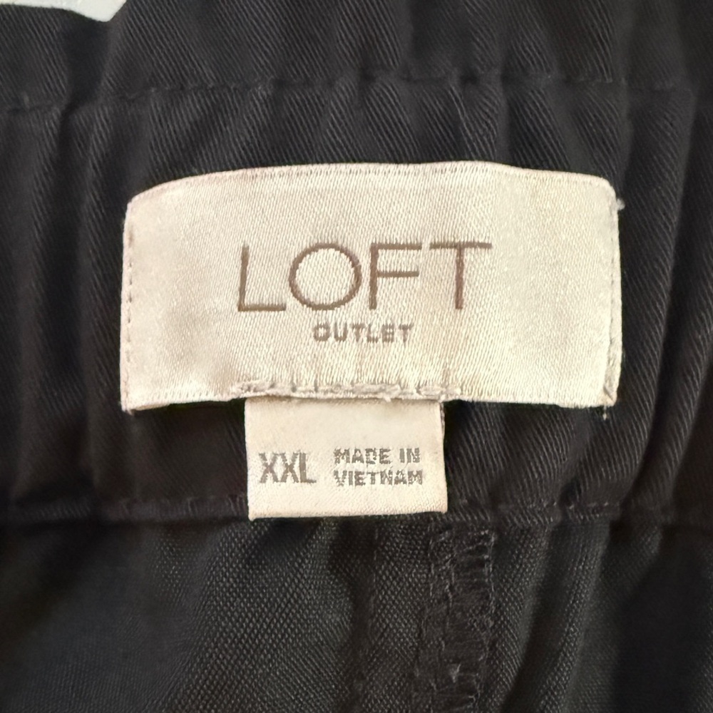 LOFT Charcoal Mini Skirt with Drawstring - Picture 3 of 4